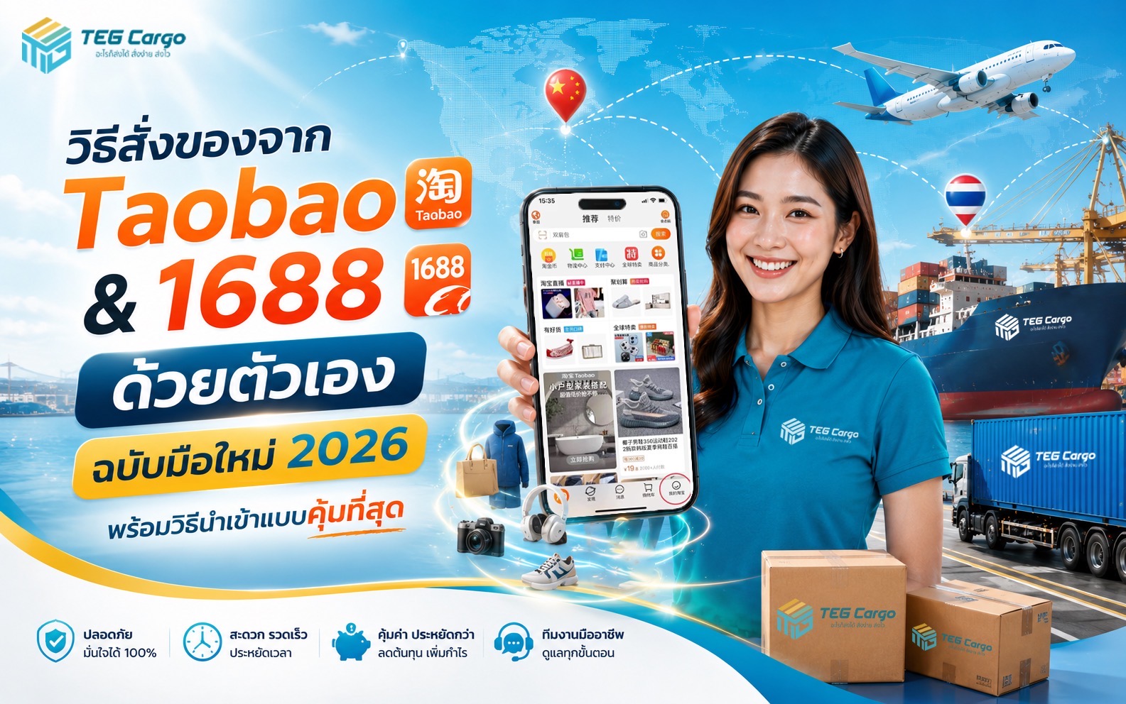 วิธีสั่งของจาก Taobao และ 1688 ด้วยตัวเอง ฉบับมือใหม่ปี 2026 พร้อมวิธีนำเข้าแบบคุ้มที่สุด